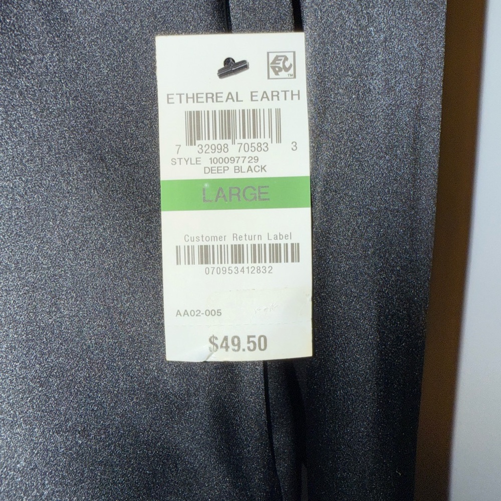 NWT Bar III Women’s Tie-Front Satin Top – Black – Size L - Picture 6 of 8